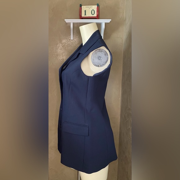 International Uniforms Vest Button Up Pockets Sleeveless Collared Lined S - Picture 4 of 9